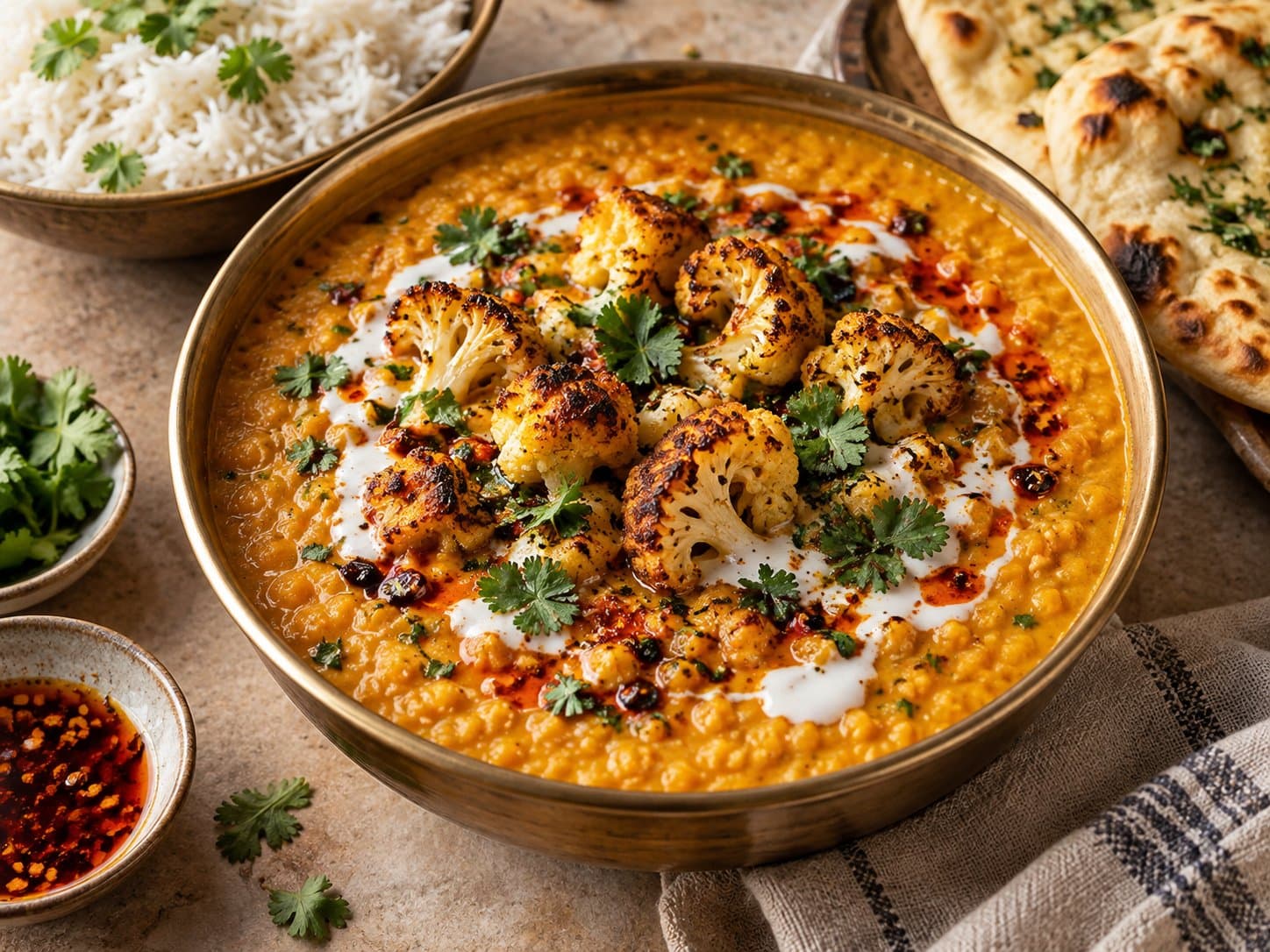 Coconut Lentil Dal with Cauliflower cover