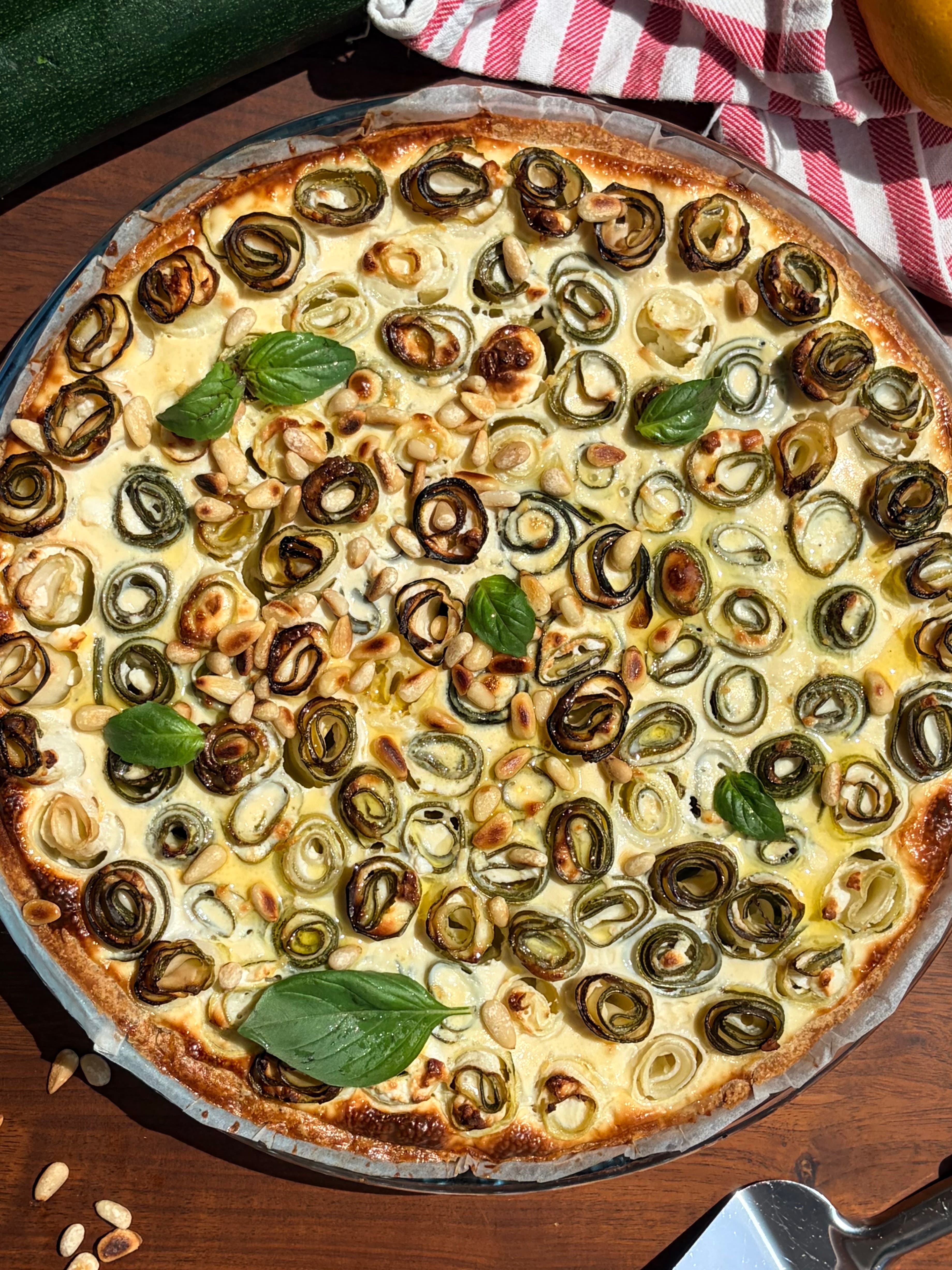 Quiche aux courgettes, feta et citron cover