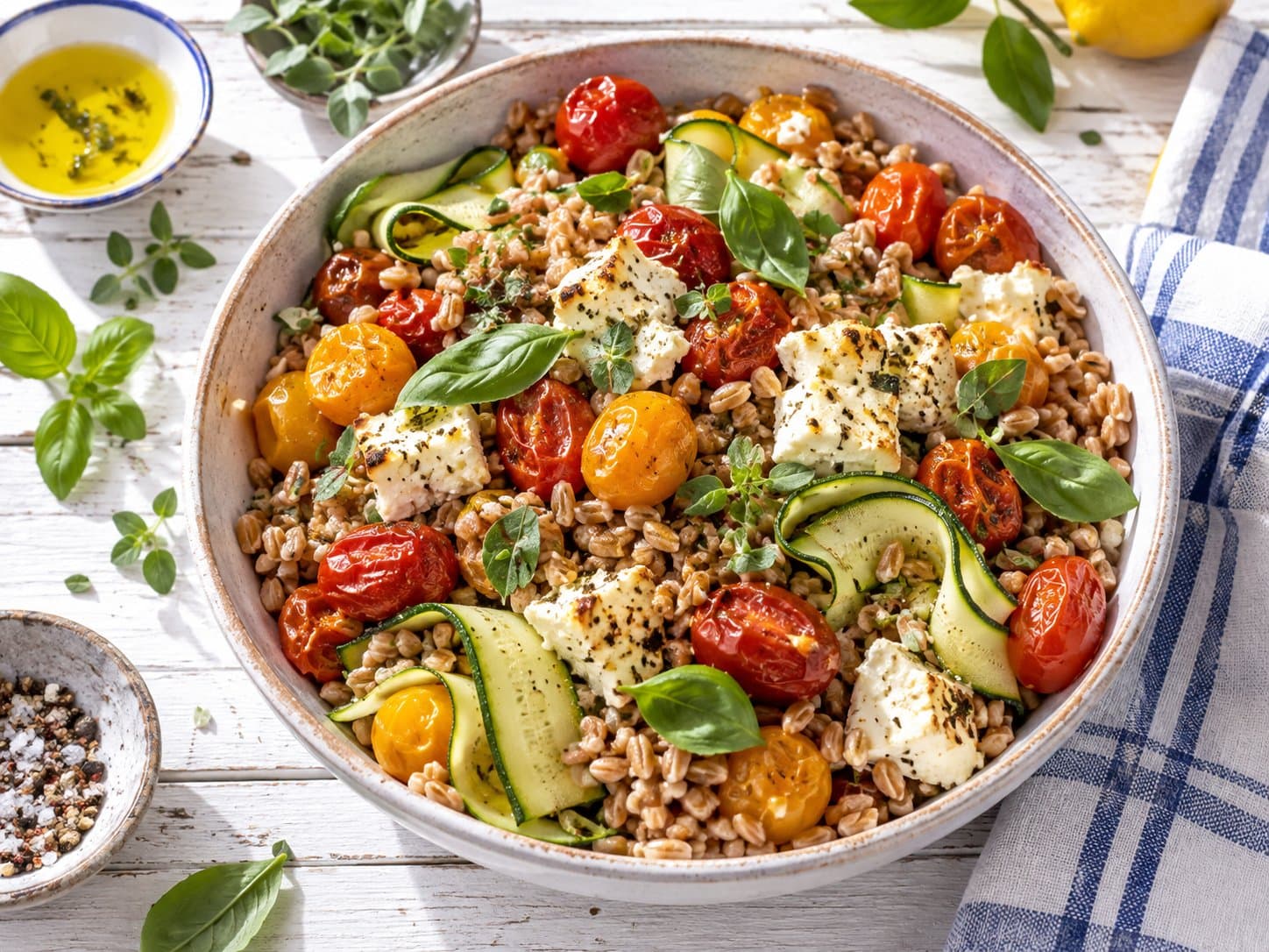 Baked Feta, Cherry Tomato & Farro cover